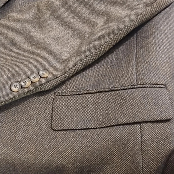 Oscar De Larenta 100% Wool Blazer suit Coat Jacket Brown & Black 46 Long - Picture 6 of 12